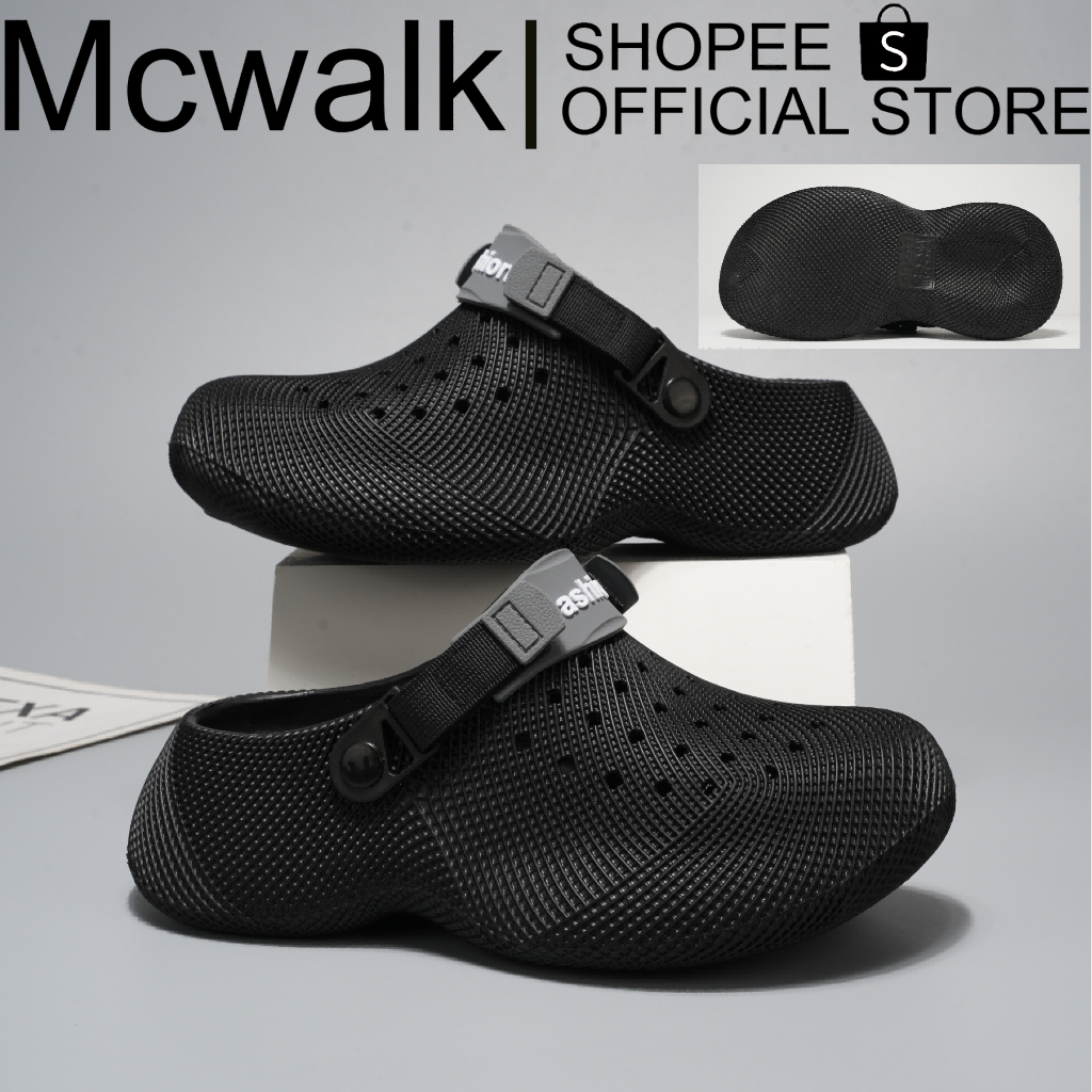 Mcwalk EVA รองเท้าหัวโตผู้ชาย สายปรับได้ สตรีทแฟชั่น เกาหลี หนา 5cm เพิ่มความสูง นุ่มเด้ง กันลื่น เท่ๆ SK888