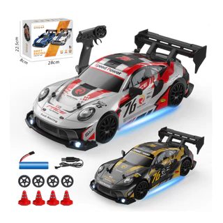 รถรีโมทคอนโทรลสไตล์กีฬา 4wd RC สเกล1/24 Drift Racing รถของเล่นรุ่น GTR AE86 Ford Mustang ของขวัญเด็กผู้ชาย
