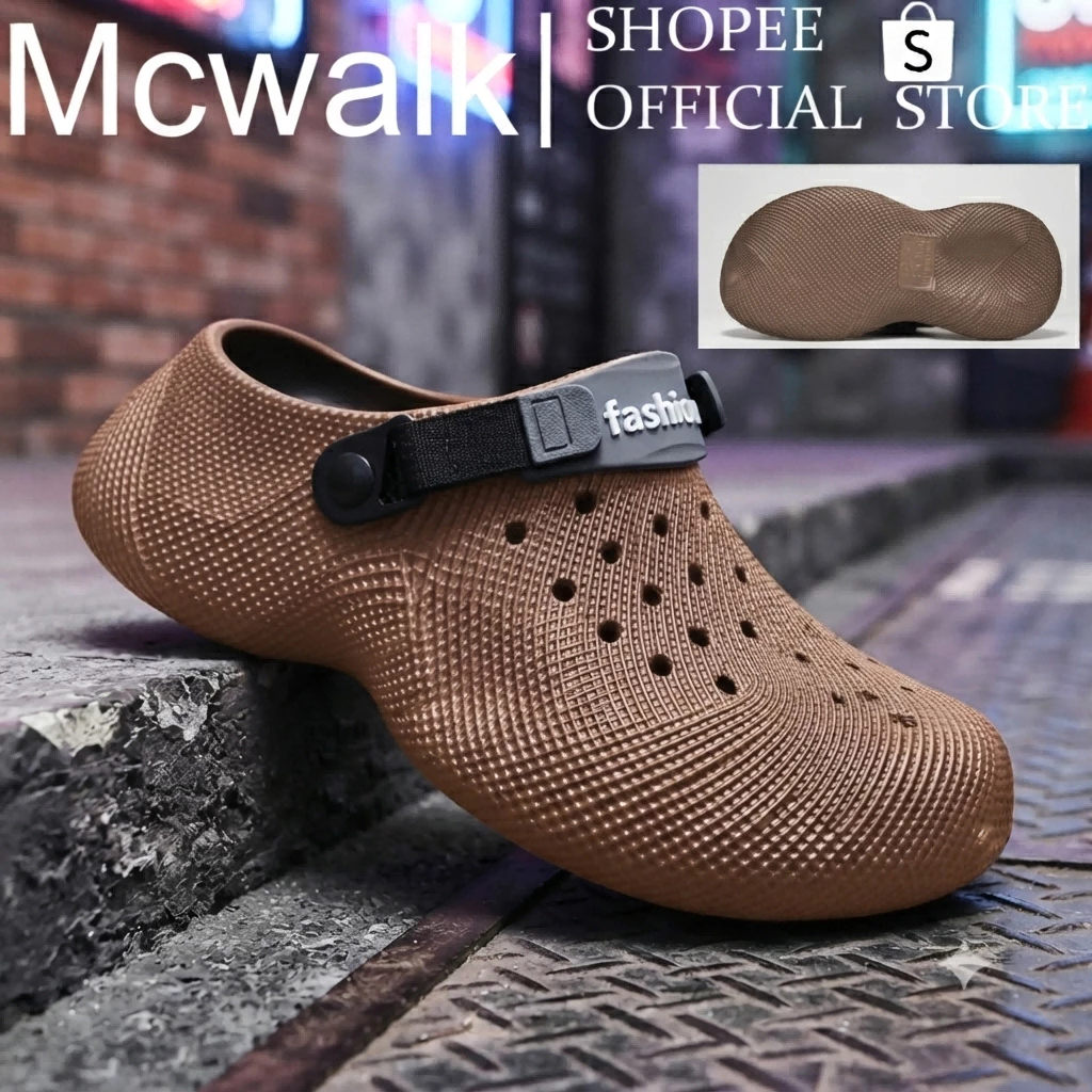 Mcwalk EVA รองเท้าผู้ชาย ทรงสปอร์ต มีสายรัด เสริมส้น 5 ซม. นุ่มสปริง คืนตัวไว กันลื่น ไซส์ใหญ่ SK888