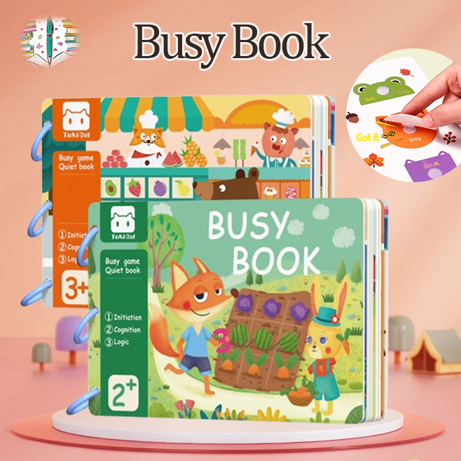 Busy Book ลอกและติดใหม่ได้ quiet book หนังสือเด็ก สมุดกิจกรรม เพิ่มสมาธิ