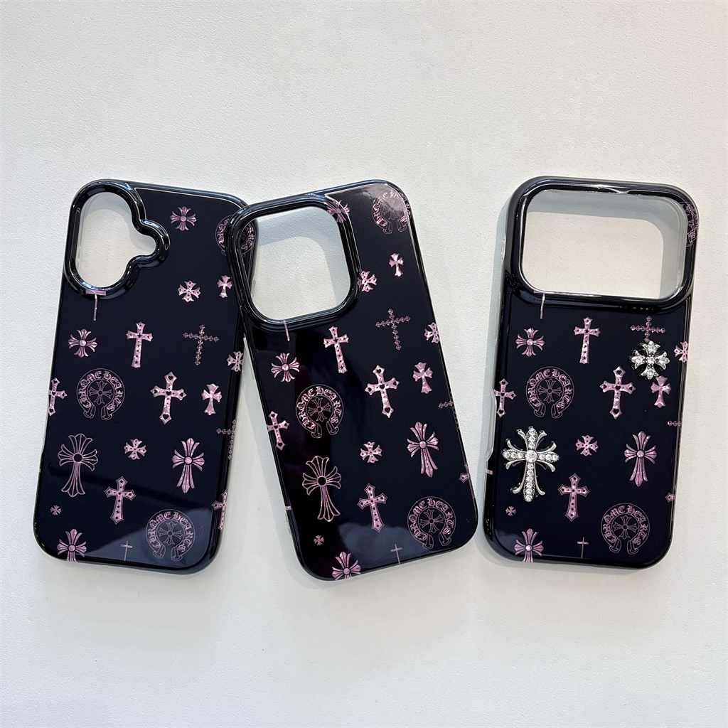 สําหรับ iphone Case 17 Pro Max 16 Pro Max 15 Pro Max Laser Cross เคสโทรศัพท์