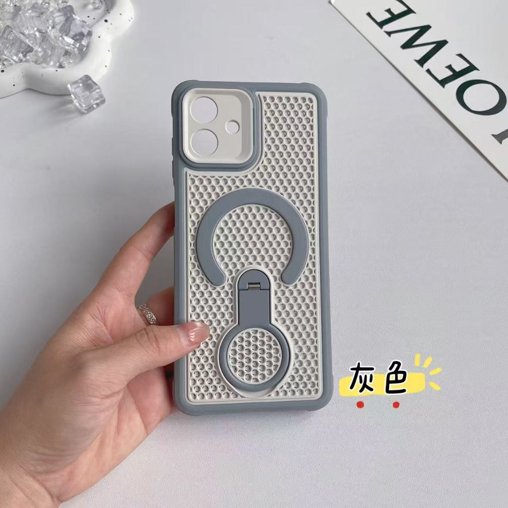 Sunyi สําหรับ Samsung Galaxy A57 A56 A37 A36 A07 A06 Slim Cooling Case Magnetic Compatible 360° ขาตั้งหมุนได้
