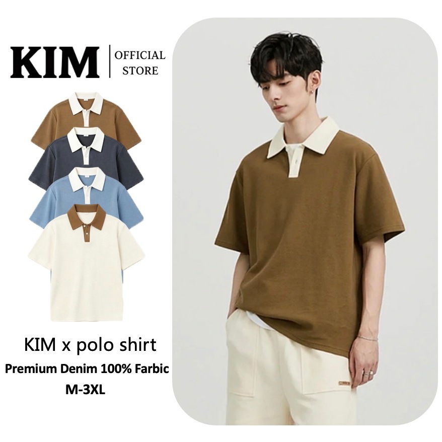 เสื้อโปโลแขนสั้นลําลอง ทรงหลวม สวมใส่สบาย เข้ากับทุกการแต่งกาย แฟชั่นฤดูร้อน สําหรับผู้ชาย