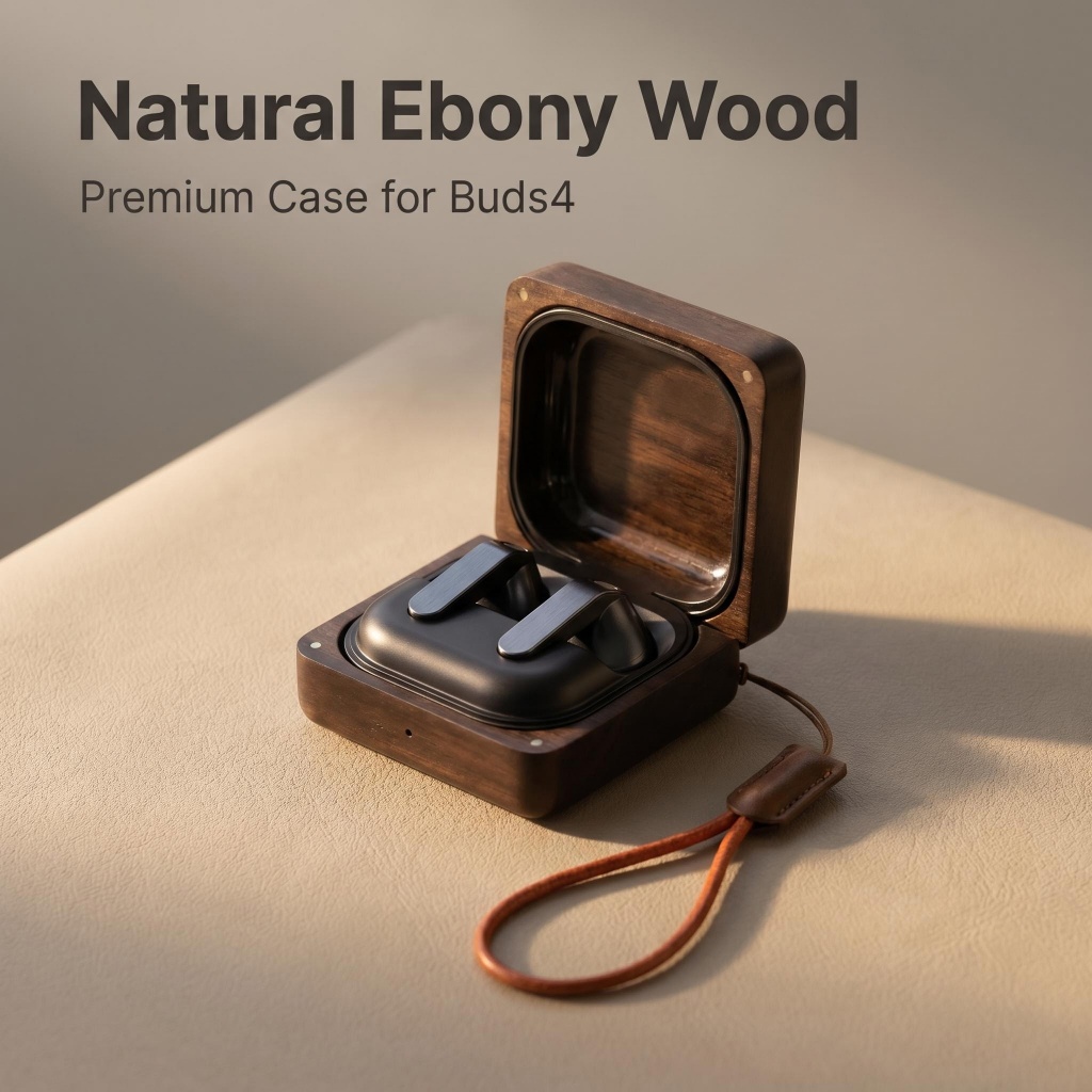 เหมาะสําหรับ Samsung Galaxy Buds4 Pro/Buds4 Ebony หูฟังป้องกันกรณีแยกรวมทุกอย่างสํารองพอร์ตชาร์จ Lanyard Hole