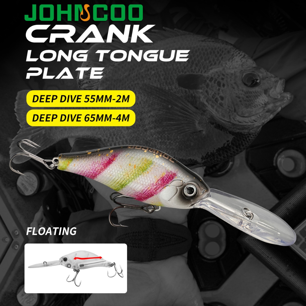 สต็อกพร้อม! ลอย Wobblers Crankbaits ตกปลา Lure 55 มม.65 มม.สําหรับ Pike Black Minnow เหยื่อสําหรับตกปลาเหยื่อปลอมตกปลา Tackle