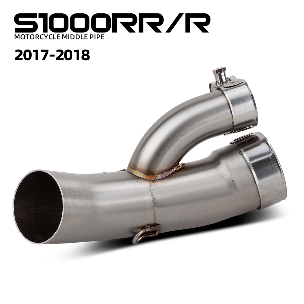 สําหรับ BMW S1000RR S1000R1000RR 1000R 2017-2028 รถจักรยานยนต์ไอเสียเหล็กกลาง link ท่อ 51 มม.