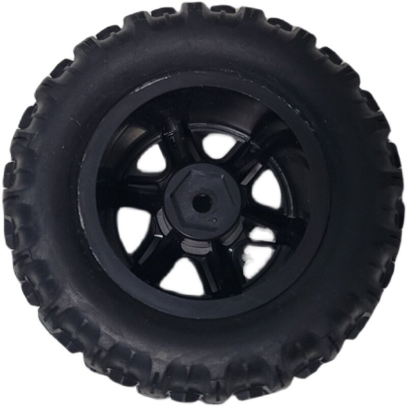 MJX Original Front AT Off-Road Soft Tyre & Wheel Hub Assembly,อะไหล่แท้สําหรับMJX 16208 16209 16210 