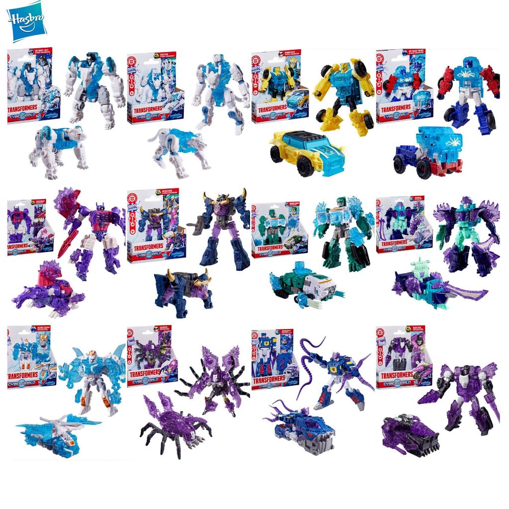 Hasbro Transformers CyberWorld Energon Surge เปลี่ยนอย่างรวดเร็วมินิแปลงหุ่นยนต์คอลเลกชันที่สมบูรณ์ของเล่นรูปการกระทํา