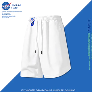 NASA กางเกงขาสั้นชายหญิง สไตล์ลำลอง summer Shorts ผ้านุ่ม เอวยางยืด หลวมและระบายอากาศ ทรงสวย ใส่สบาย