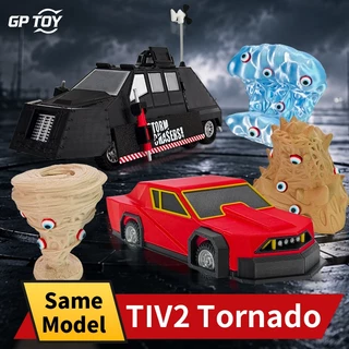 GPTOY TIV2 Tornado Storm Chaser ชุดของเล่น, 3D พิมพ์ Tornado Monster รูปพายุไล่ยานพาหนะ,สะสมจอแสดงผลของขวัญ