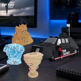 GPTOY TIV2 Tornado Storm Chaser ชุดของเล่น, 3D พิมพ์ Tornado Monster รูปพายุไล่ยานพาหนะ,สะสมจอแสดงผลของขวัญ
