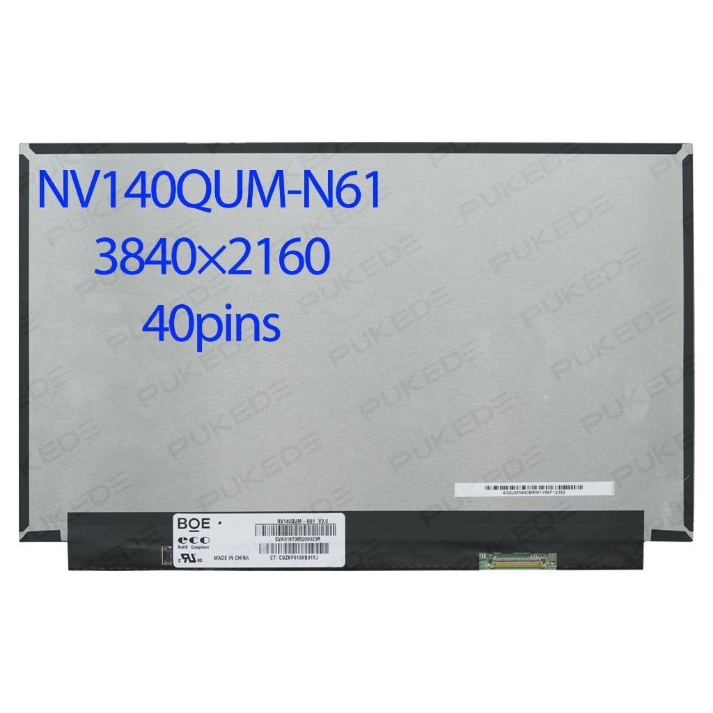14.0 "Slim แล็ปท็อปหน้าจอ LCD NV140QUM-N61 NV140QUM-N53 B140ZAN01.2 B140ZAN01.0 จอแสดงผลแผง UHD 4K 3