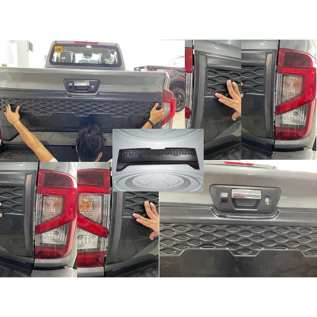 สําหรับ Nissan Navara Pro 4x Tail Gate Garnish ด้านหลัง Bonnet Protector Garnish Navara 2021-2025