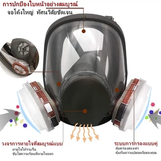 หน้ากากกันสารเคมี รุ่น 6800 สําหรับงานพ่นยาการเกษตร, หน้ากากป้องกันพ่นสีรถยนต์ (ของแท้ 100%)
