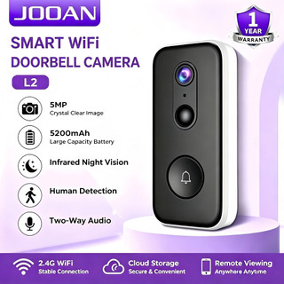 JOOAN L2 Doorbell Camera 5MP Wireless Doorbell Camera 5200mah Bat Visual Intercom  Remote Video Night Vision Waterproof Free Cloud Storage