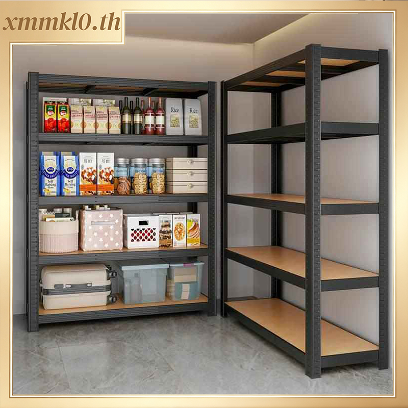 ชั้นวางของเหล็กขนาดใหญ่ 3-6 ชั้น สแตนเลสไม้ รับน้ําหนัก 900 กก. เลือกขนาดได้ ชั้นวางโลหะ