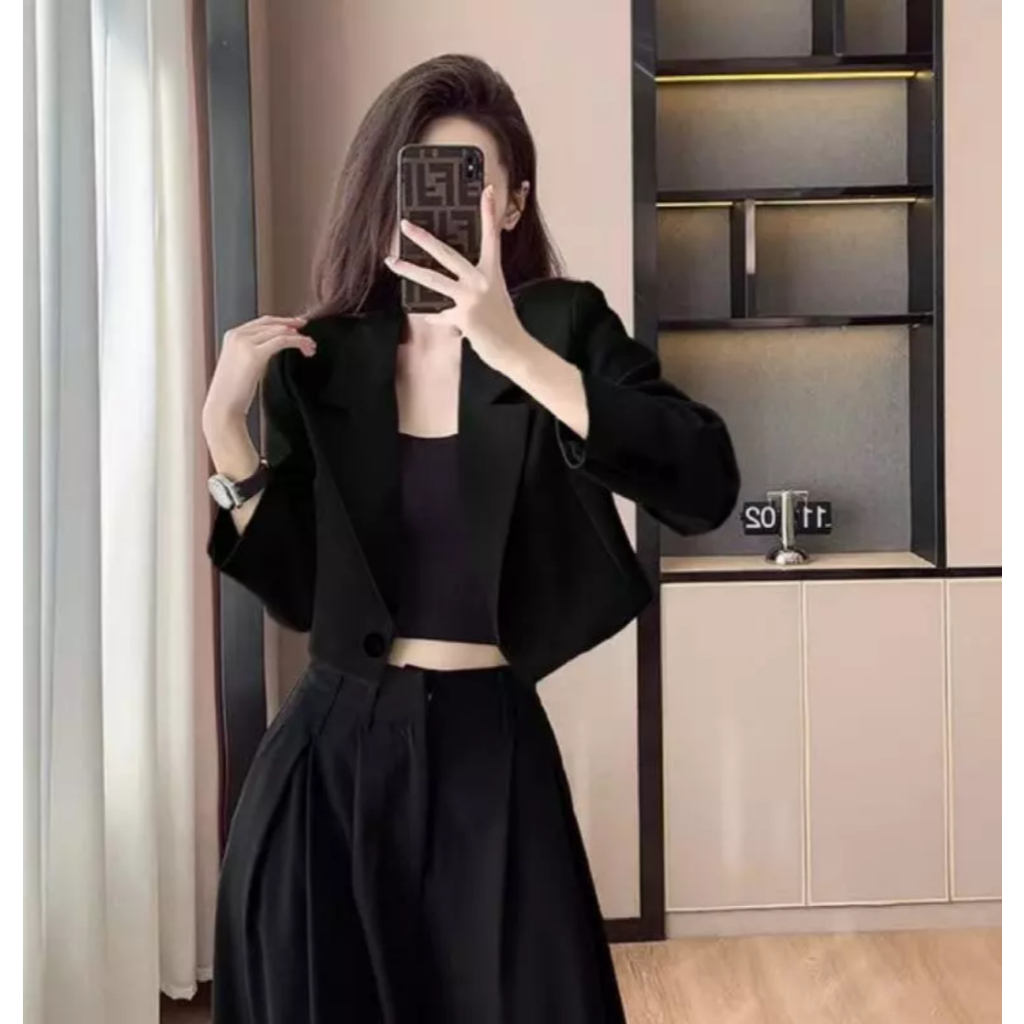 เสื้อสูทสั้นสุภาพสตรีสูทปกสั้นมี4สีขนาด ส-2เอ็กแอล รูปที่ 8