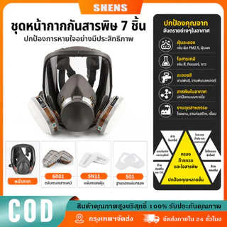 หน้ากากกันสารเคมี รุ่น 6800 สําหรับงานพ่นยาการเกษตร, หน้ากากป้องกันพ่นสีรถยนต์ (ของแท้ 100%)