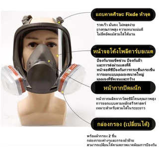 หน้ากากกันสารเคมี รุ่น 6800 สําหรับงานพ่นยาการเกษตร, หน้ากากป้องกันพ่นสีรถยนต์ (ของแท้ 100%)