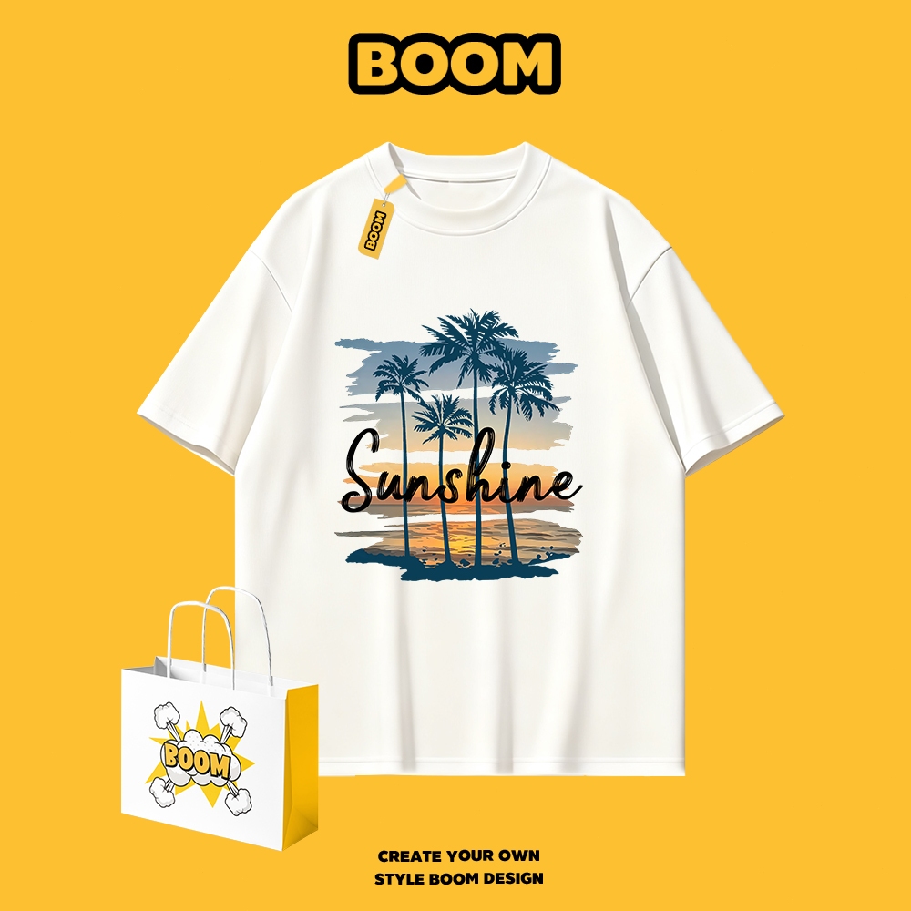 【Top เสื้อยืดแขนสั้น】 เสื้อยืดคอกลมสีพื้น ผ้าฝ้าย 100% ระบายอากาศดี ดีไซน์เก๋ เหมาะสำหรับเยาวชน