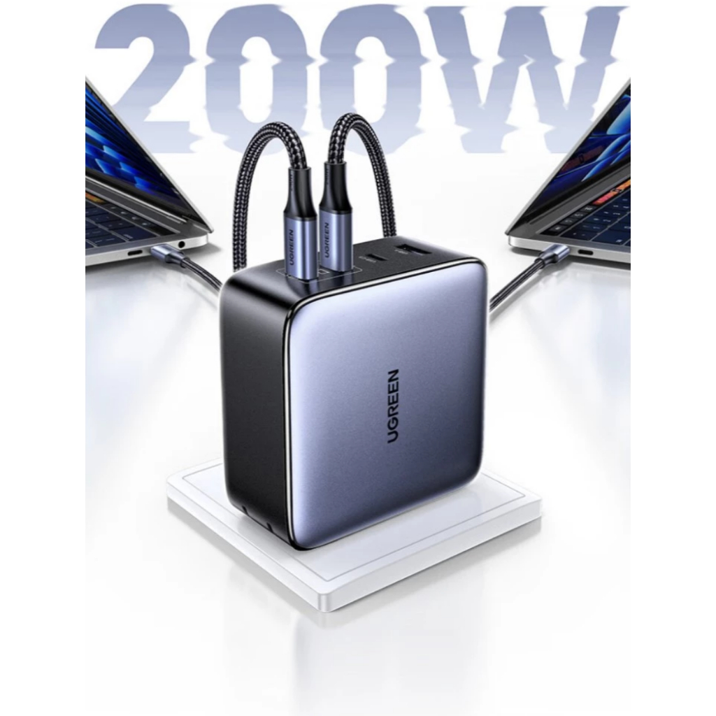 [ชาร์จเร็ว] UGREEN หัวชาร์จ GaN 200W/140W พร้อมสถานีชาร์จ PD3.1 4 Port Desktop