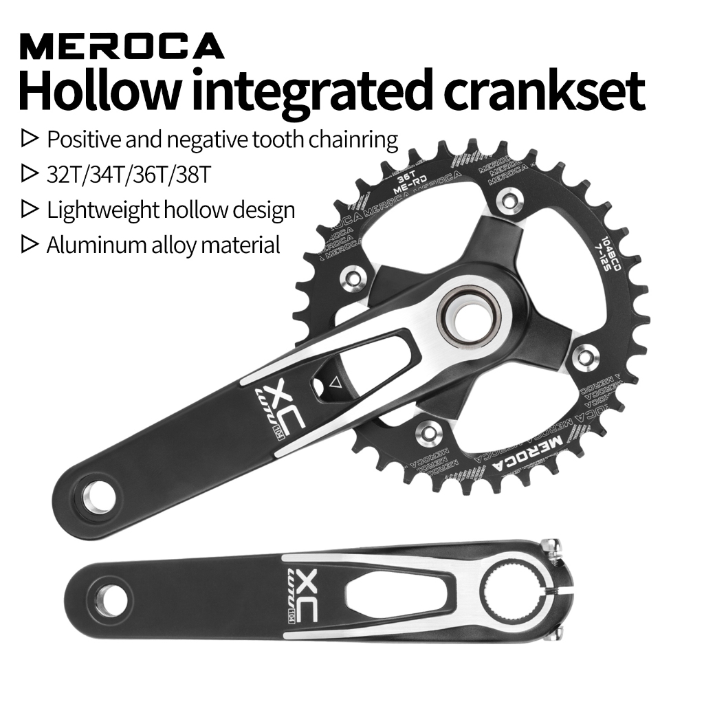 MEROCA XC จักรยานเสือภูเขา Hollow One Piece Crankset อลูมิเนียม Hollow แคบกว้าง Direct Mount โซ่เดี่ยว