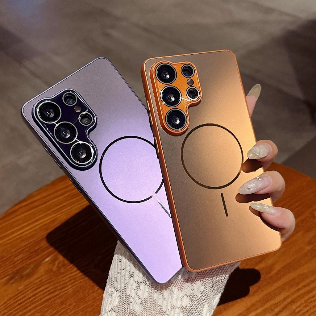 เคสโทรศัพท์แม่เหล็กแบบบางพร้อมการป้องกันเลนส์เต็มเข้ากันได้กับ Samsung Galaxy S26 Ultra & Galaxy S25 Ultra