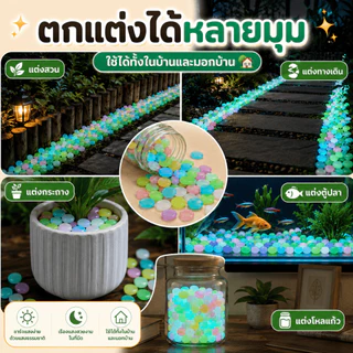 [WEIYI] หินเรืองแสงในที่มืด ก้อนกรวดตกแต่งสวน ตู้ปลา ทางเดิน กระถางต้นไม้ DIY พร้อมส่งจากไทย
