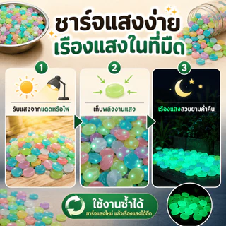 [WEIYI] หินเรืองแสงในที่มืด ก้อนกรวดตกแต่งสวน ตู้ปลา ทางเดิน กระถางต้นไม้ DIY พร้อมส่งจากไทย