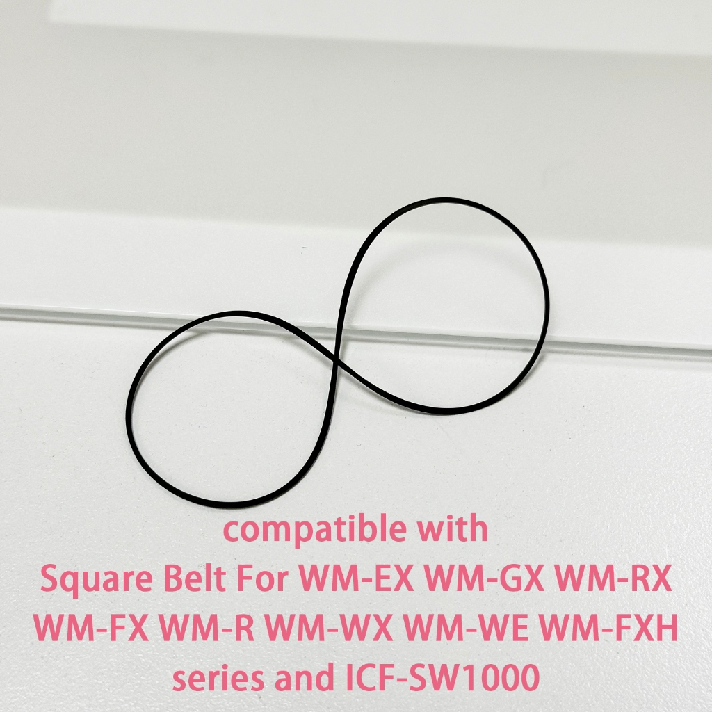 เข็มขัดสี่เหลี่ยมเข้ากันได้กับ Sony WM-EX WM-GX WM-RX WM-FX WM-R WM-WX WM-WE WM-FXH ICF-SW1000 Turnt