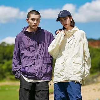URBANME UPF50+ เสื้อแจ็คเก็ตป้องกันแสงแดดอินเทรนด์ – เสื้อฮู้ด UV ระบายอากาศได้, เสื้อแจ็คเก็ตสไตล์ Outdoor & Street น้ําหนักเบา
