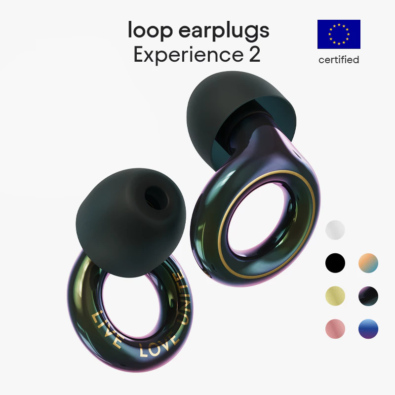 Loop Experience 2 Ear Plugs – ที่อุดหูสำหรับคอนเสิร์ต ดีไซน์ทันสมัย ​​ได้รับการรับรองเรื่องการป้องกันการได้ยิน สำหรับคอนเสิร์ตและเทศกาล งานแสดงสด นักดนตรี กีฬา ดีเจ และสถานบันเทิงยามค่ำคืน – ที่อุดหูลดเสียงรบกวน 17dB (ความเที่ยงตรงสูง)
