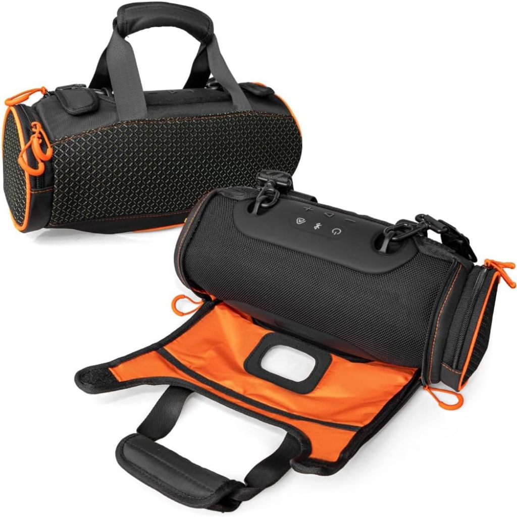 กระเป๋าพกพาสำหรับ for JBL Xtreme 5 กระเป๋าเก็บอุปกรณ์แบบพกพา กันกระแทกและกันน้ำ พร้อมช่องเก็บของด้านข้างและรองรับการชาร์จไฟโดยตรง