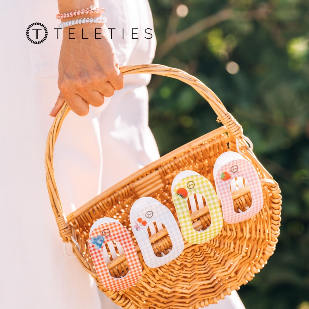 TELETIES กิ๊บหนีบผมทรงแบนปลายมน | คอลเลกชัน Fruit Market | กิ๊บหนีบผมยึดเกาะแน่น | อ่อนโยนต่อเส้นผม | เหมาะสำหรับโยคะ ออกกำลังกาย และใช้ในชีวิตประจำวัน