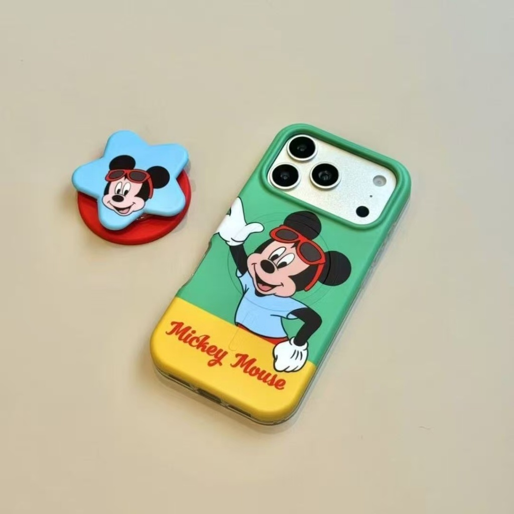 การจับคู่สี Mickey Goofy Cuidi Magnetic Absorption เหมาะสําหรับ Apple 17/16 Frosted ฟิล์มสไตล์ใหม่ขนาดใหญ่ 15/14 Hard