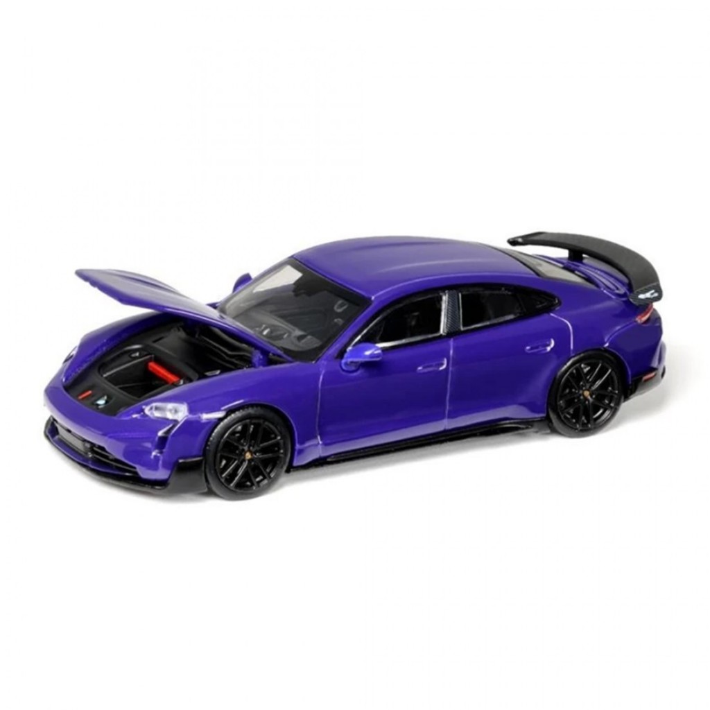 แนวโน้มงานอดิเรก 241087(A) 1/64 Porsche Taycan Turbo GT Purple Diecast Scale Model Car