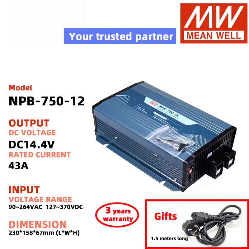 MEAN WELL Charger NPB-750-1 NPB-70-24 NPB-750-48 14.4V 28.8V 57.2V 57.6V Meanwell Switching Power Su