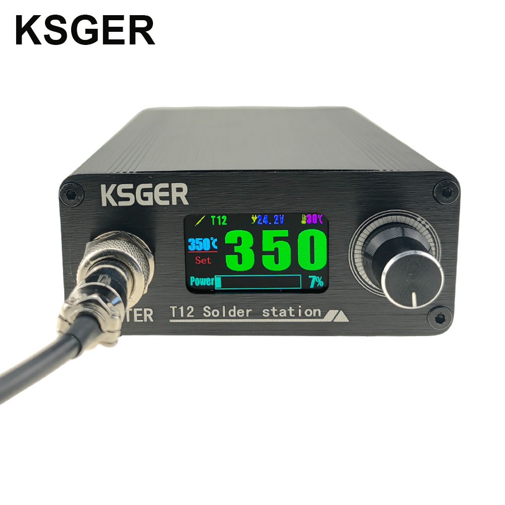 KSGER T12 สถานีบัดกรีเชื่อมเหล็กเคล็ดลับ OLED DIY FX9501 จับเครื่องมือไฟฟ้าความร้อนอย่างรวดเร็วดีบุกไร้สารตะกั่วละลายซ่อมโทรศัพท์