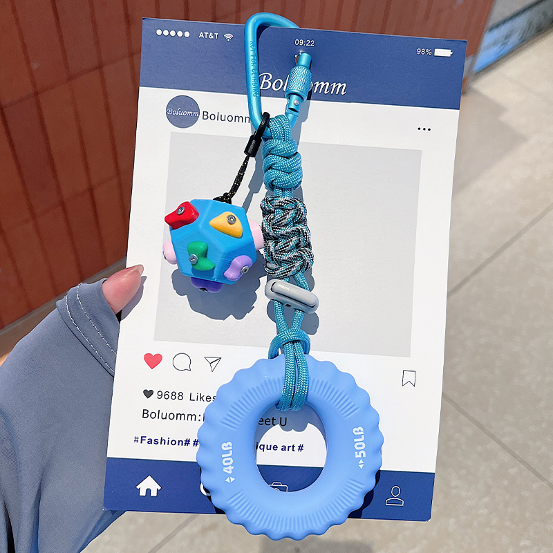 Mini Rock Climbing Grip แหวนชุดพวงกุญแจ Rock Climbing Training Ball ถักเชือกปีนเขาจี้ Rock Climbing Lovers กระเป๋าเป้สะพายหลังจี้ของขวัญ