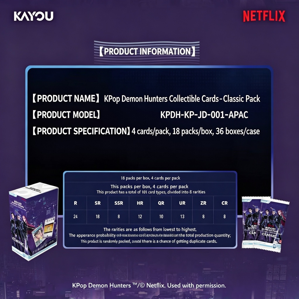 正版KAYOU魔卡片卡卡卡同款男女士卡包礼物KPOP ของแท้ KAYOU K-Pop Demon Hunters การ์ดสะสม