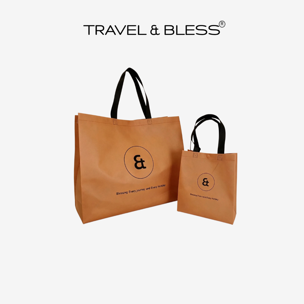 ถุงของขวัญ Travel & Bless 1 ชิ้น กระเป๋าผ้าไม่ทอ ถุงบรรจุภัณฑ์ของขวัญ