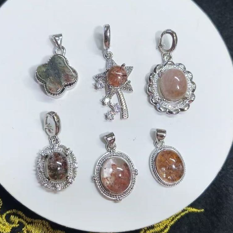 จี้หินผีคริสตัลธรรมชาติแฟชั่น Minimalist Charm เครื่องประดับ Handmade เครื่องประดับหรูหรา