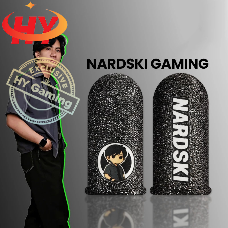 HY Nardski Gaming Finger Sleeves, Anti-Sweat Breathable Touch Screen Thumb Gloves สําหรับเล่นเกมมือถือ, Sensitive Control & Friction-Free สําหรับ PUBG/COD/Genshin