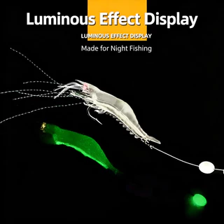 7 สี Luminous ซิลิโคนกุ้ง Soft Lures, 9 ซม.6g ประดิษฐ์ Prawn เหยื่อน้ําเค็มตกปลาน้ําจืด Tackle แพ็คเดียว