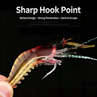 7 สี Luminous ซิลิโคนกุ้ง Soft Lures, 9 ซม.6g ประดิษฐ์ Prawn เหยื่อน้ําเค็มตกปลาน้ําจืด Tackle แพ็คเดียว
