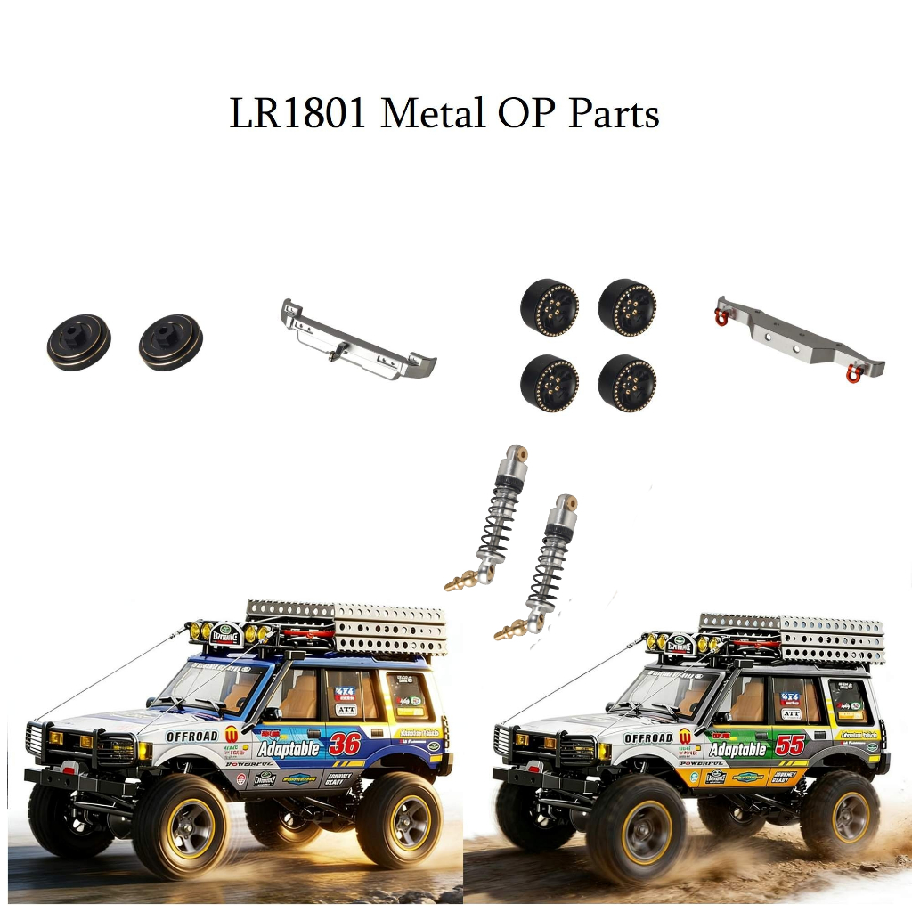 JXC LR1801 RC รถโลหะอะไหล่อัพเกรด Oil shock กันชน Beadlock ล้อทองเหลือง Coupler น้ําหนัก