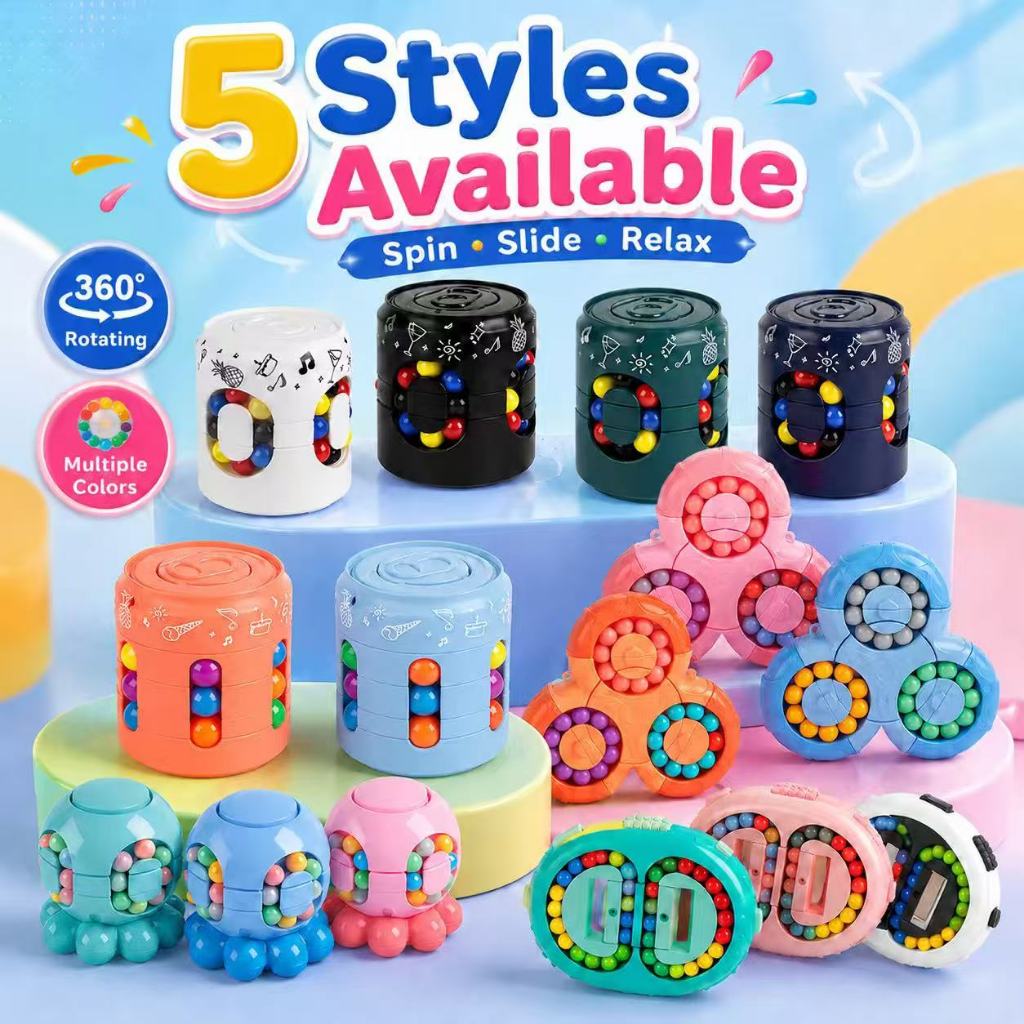 หมุน Magic Ball Cube Fidget ของเล่น | 360° ของเล่นประสาทสัมผัสบรรเทาความเครียด | ของเล่นปริศนาหมุนนิ้วป้องกันความวิตกกังวลสําหรับเด็กและผู้ใหญ่