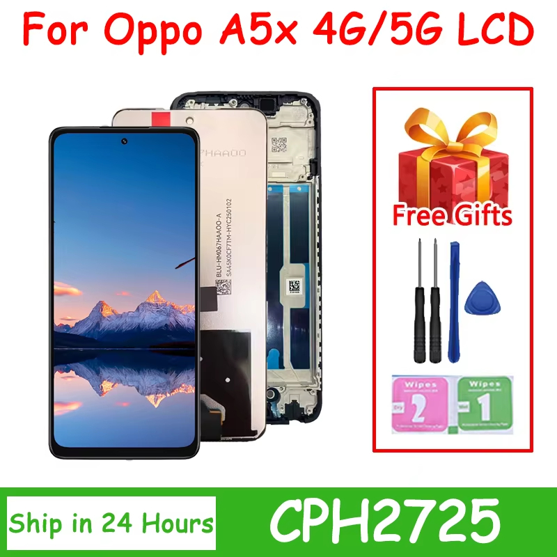 A5X จอแสดงผลสําหรับ Oppo A5X 4G LCD CPH2711 จอแสดงผล Touch Screen Digitizer Assembly สําหรับ OPPO A5