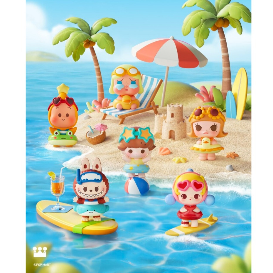 POP BEAN ลูกปัดน่ารัก Island Vacation Series Blind Bag ตุ๊กตาเครื่องประดับ