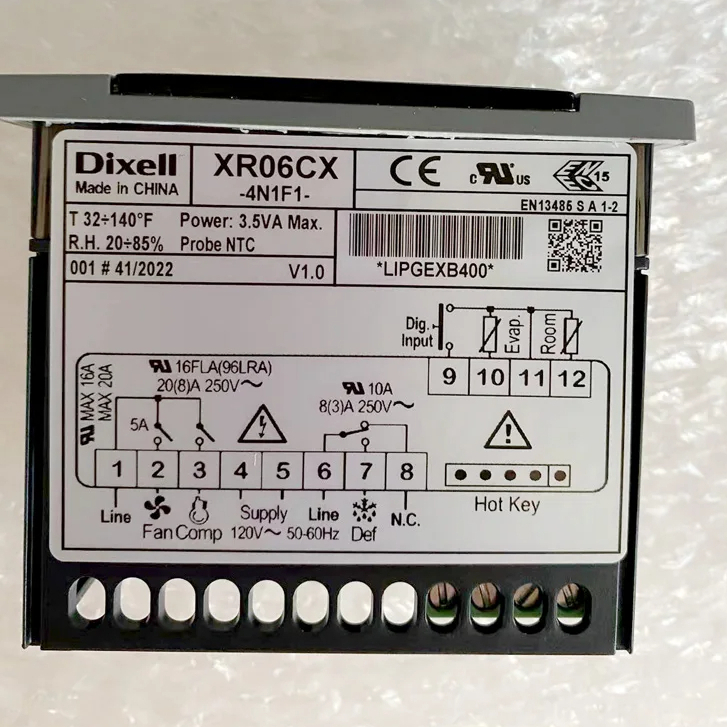 ควบคุมอุณหภูมิเฉพาะสําหรับตู้เย็นตู้แช่แข็ง DEXELL XR06CX-5N0C1 XR06CX-4N1F1